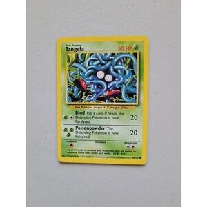 Pokemon Tangela Card with Green and Blue Design